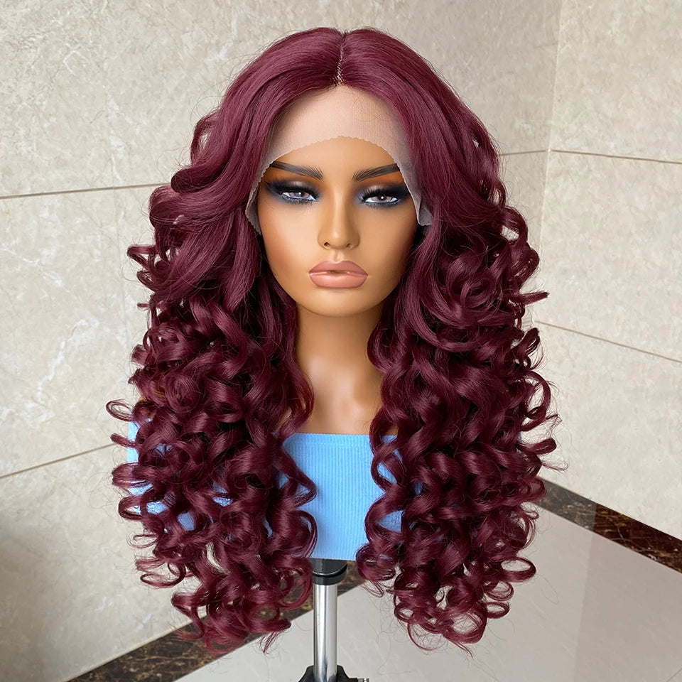 Latisha Lace Front Wigs Synthetic 24 Inch T Part Wigs For Afro Women Latisha Sensational Wigs With Baby Hair For African Female