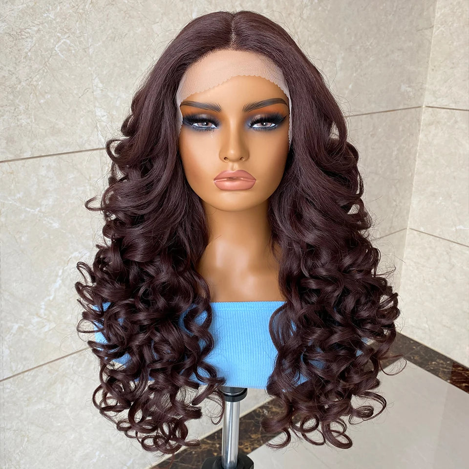 Latisha Lace Front Wigs Synthetic 24 Inch T Part Wigs For Afro Women Latisha Sensational Wigs With Baby Hair For African Female