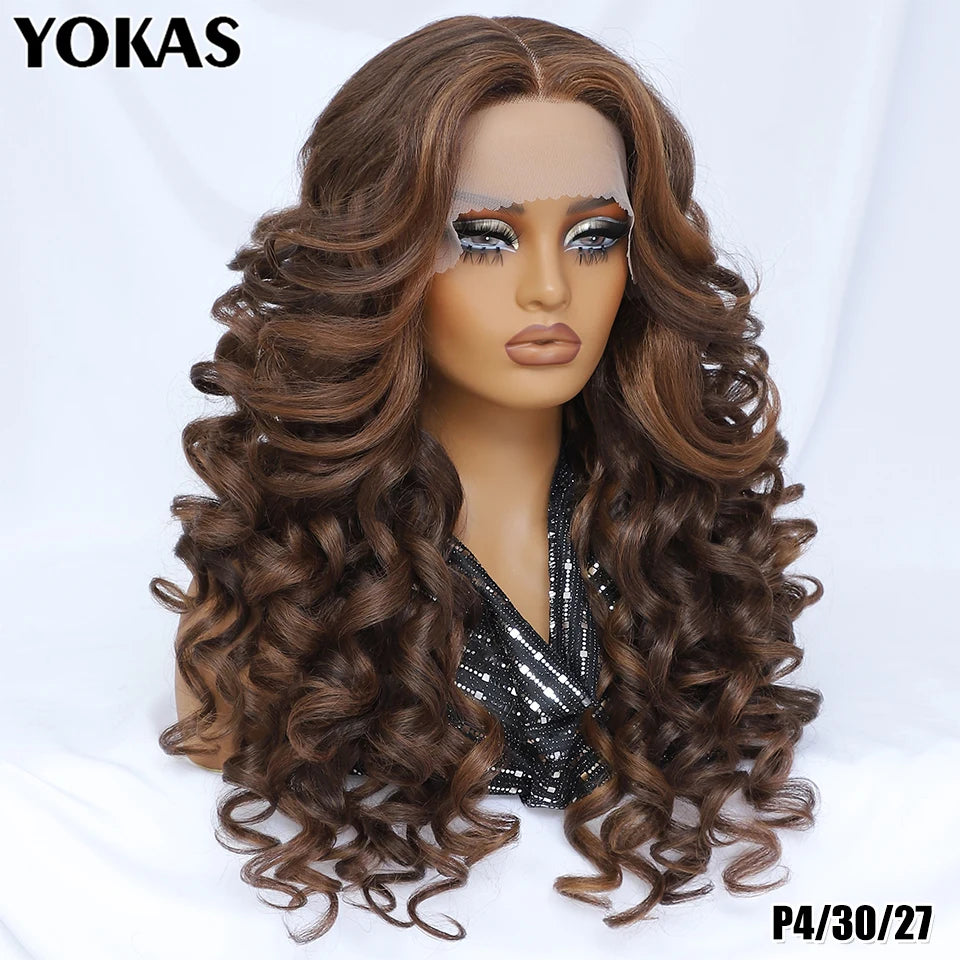 Latisha Lace Front Wigs Synthetic 24 Inch T Part Wigs For Afro Women Latisha Sensational Wigs With Baby Hair For African Female